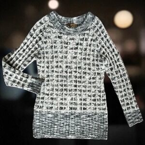 Katsumi Sweater Womens L Crew Neck Long Eyelash Soft Kitten Pullover Stretch‎